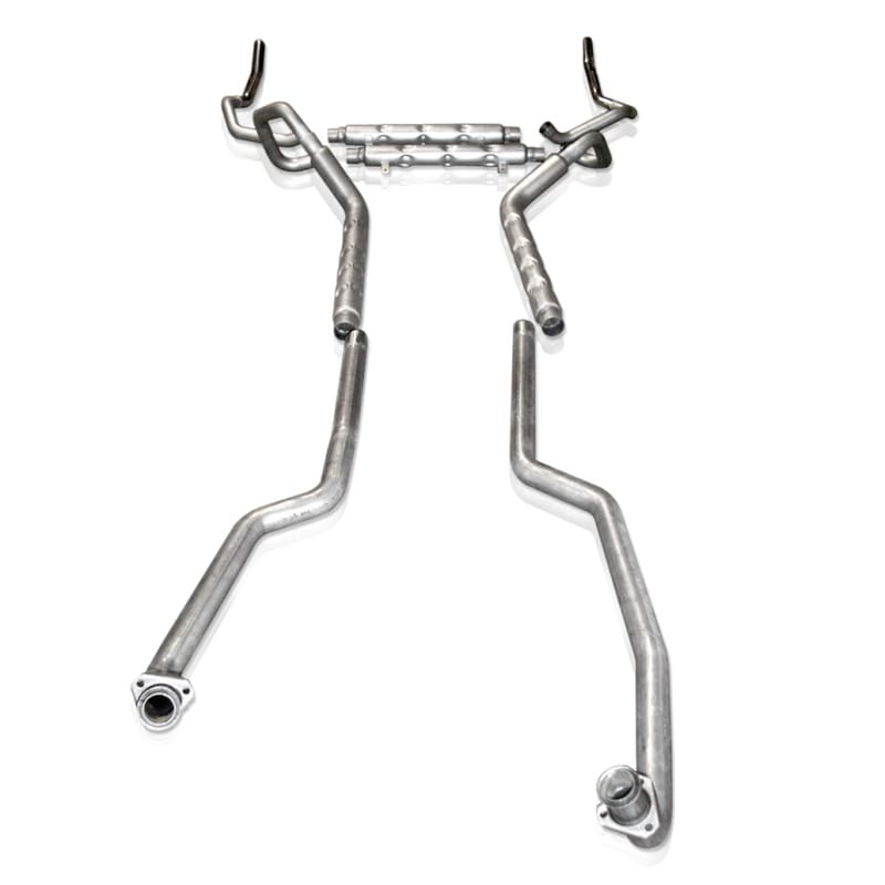 Stainless Works — Stainless Works SBC Catback Chambered Rounds Fits Factory Manifolds