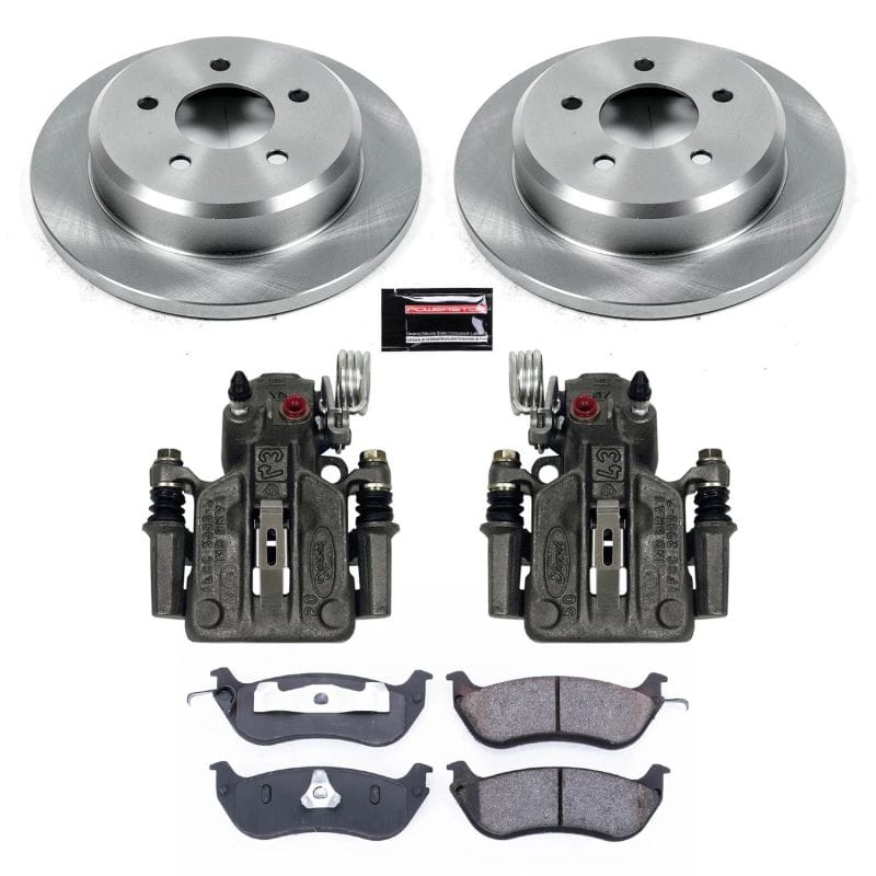 PowerStop — OE Stock Replacement Low-Dust Ceramic Brake Pad, Rotor and Caliper Kit