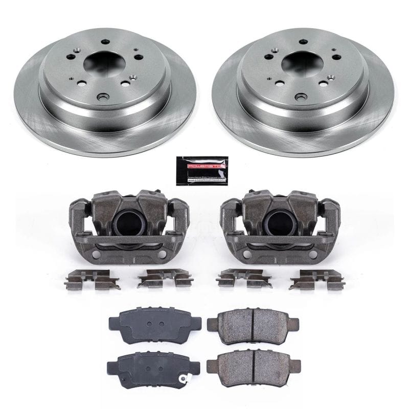 PowerStop — OE Stock Replacement Low-Dust Ceramic Brake Pad, Rotor and Caliper Kit