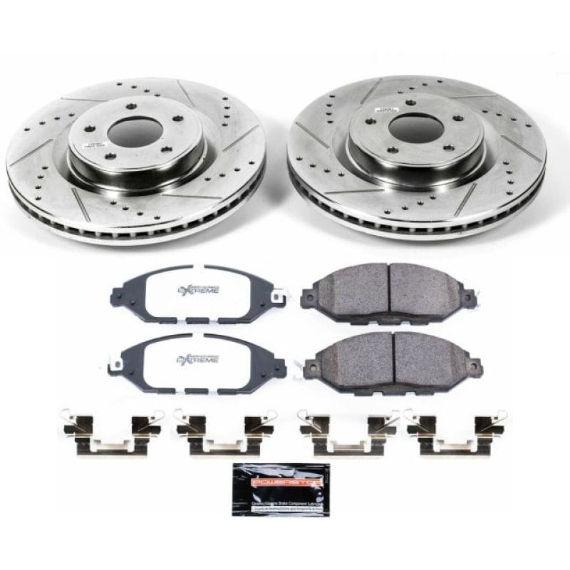 PowerStop — Z36 Truck and SUV Carbon-Fiber Ceramic Brake Pad and Drilled & Slotted Rotor Kit