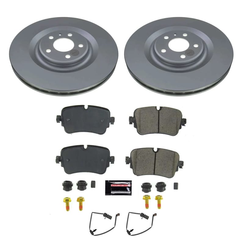 PowerStop — Genuine Geomet Coated Rotor and Carbon-Fiber Ceramic Brake Pad Kit
