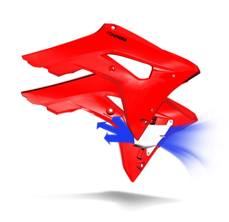 Cycra — Cycra 17-21 Honda CRF250R-450R Powerflow Radiator Shrouds - Red