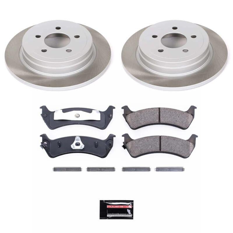 PowerStop — Semi-Coated Rotor and Low-Dust Ceramic Brake Pad Kit