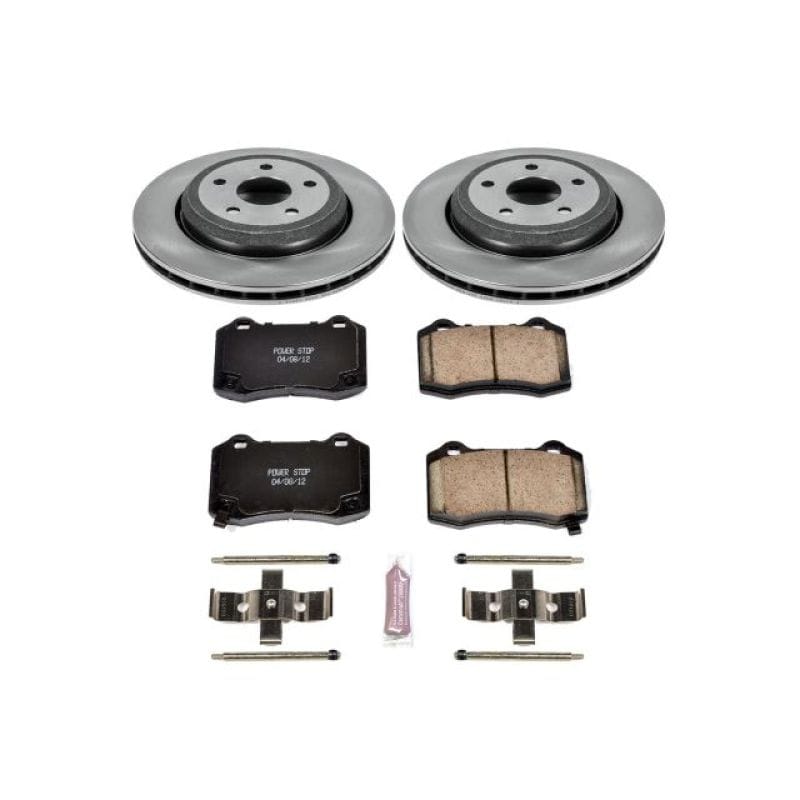 PowerStop — OE Stock Replacement Low-Dust Ceramic Brake Pad and Rotor Kit