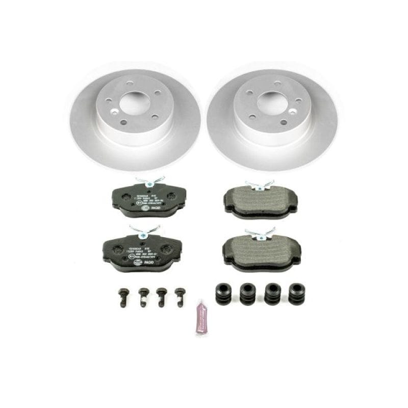 PowerStop — Genuine Geomet Coated Rotors, ECE-R90 Brake Pads + Hardware Kit