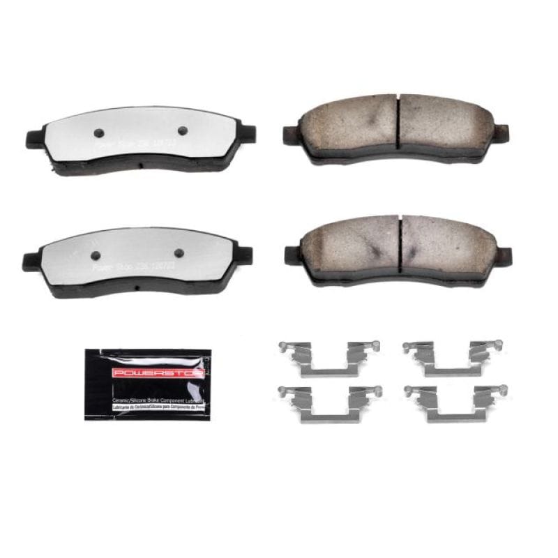PowerStop — PowerStop - Z36 Truck and SUV Carbon-Fiber Ceramic Brake Pads with Hardware Kit