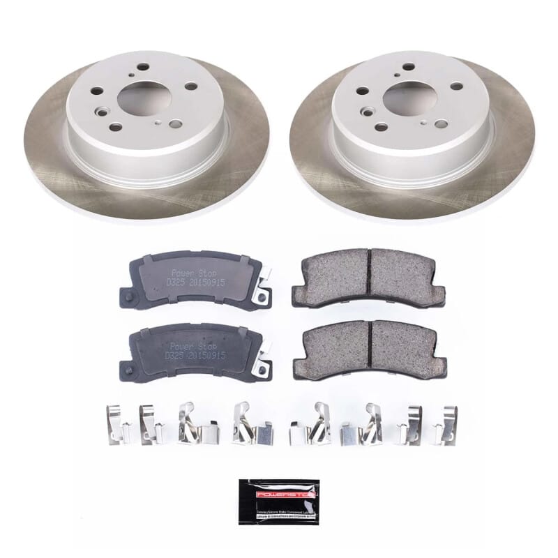 PowerStop — Semi-Coated Rotor and Low-Dust Ceramic Brake Pad Kit