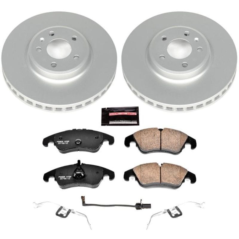 PowerStop — Genuine Geomet Coated Rotor and Carbon-Fiber Ceramic Brake Pad Kit
