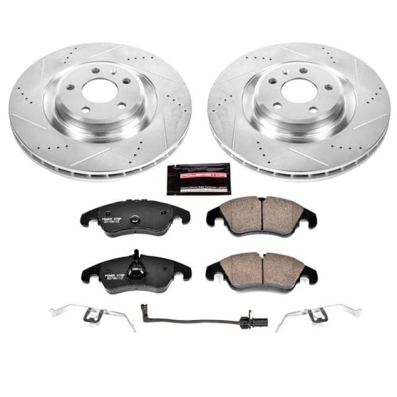 PowerStop — Z23 Daily Driver Carbon-Fiber Ceramic Brake Pad and Drilled & Slotted Rotor Kit