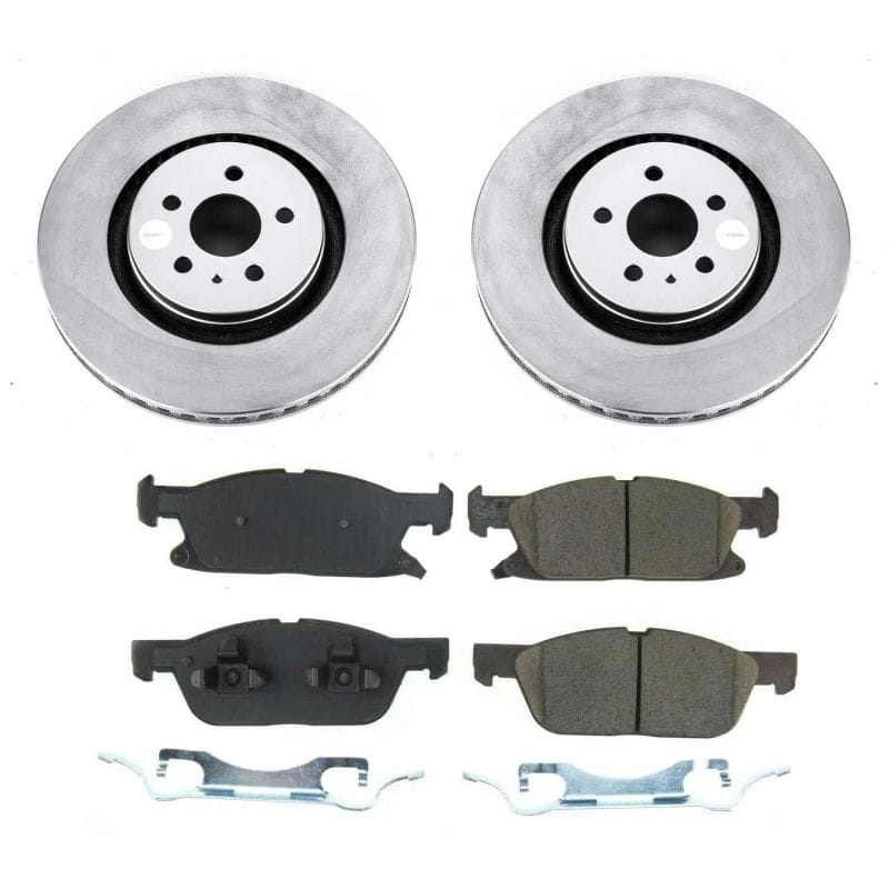 PowerStop — Genuine Geomet Coated Rotor and Low-Dust Ceramic Brake Pad Kit