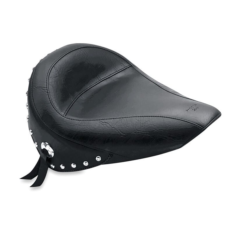 Mustang Motorcycle — Mustang 84-06 Harley Standard Rear Tire Touring Solo Seat w/Studs - Black