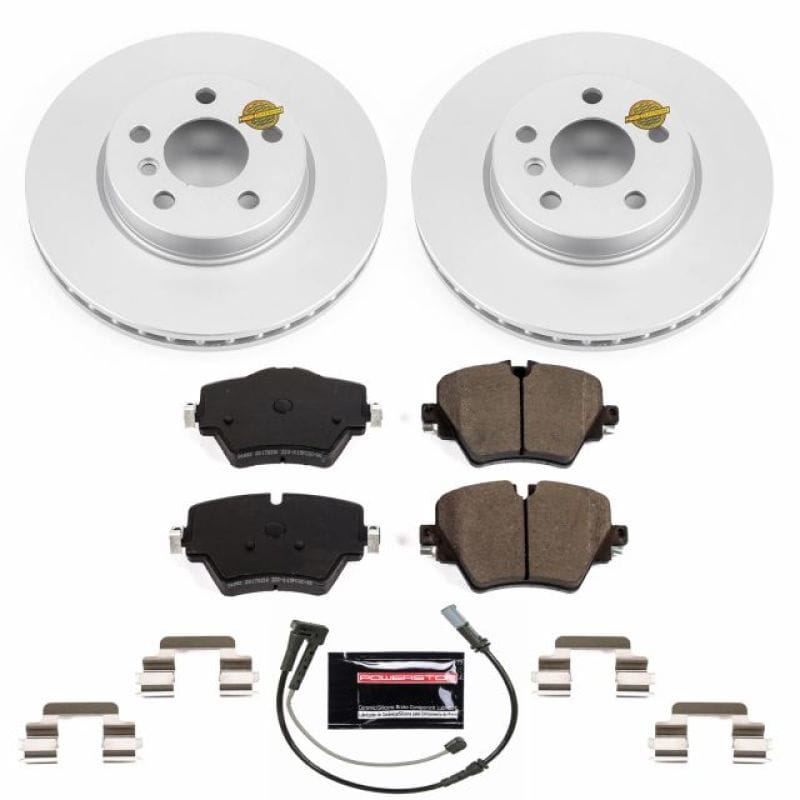 PowerStop — Genuine Geomet Coated Rotor and Carbon-Fiber Ceramic Brake Pad Kit