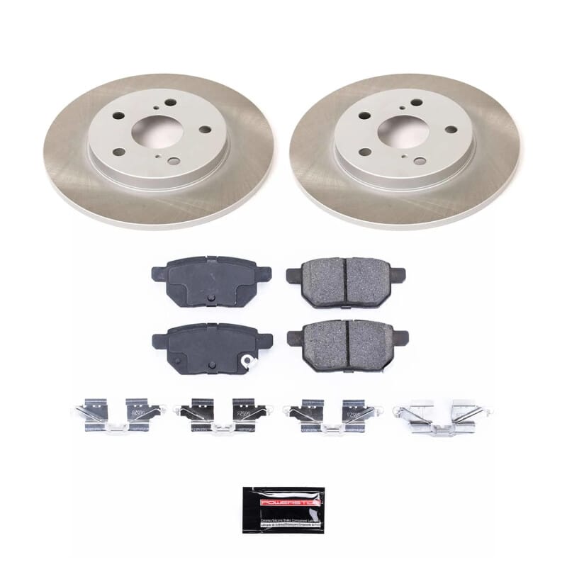 PowerStop — Semi-Coated Rotor and Low-Dust Ceramic Brake Pad Kit