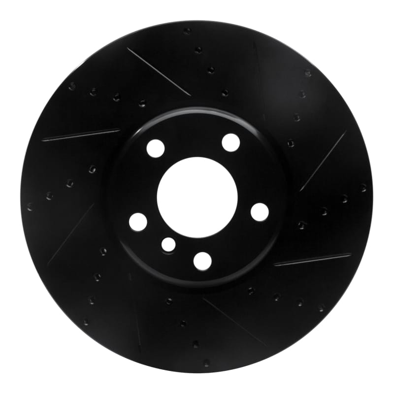 R1 Concepts — R1 Concepts Brake Rotor Drilled and Slotted Black