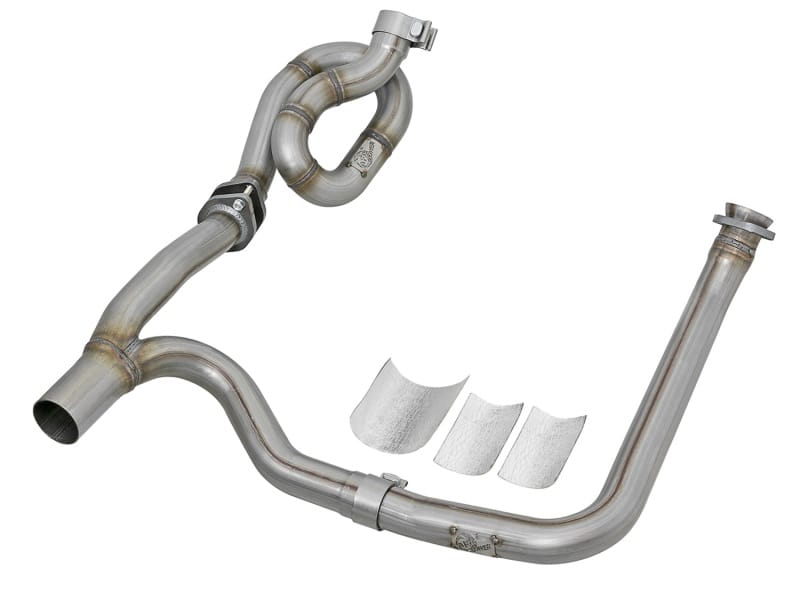 aFe — Twisted Steel 409 Stainless Steel Loop-Relocation & Y-Pipe Performance Package