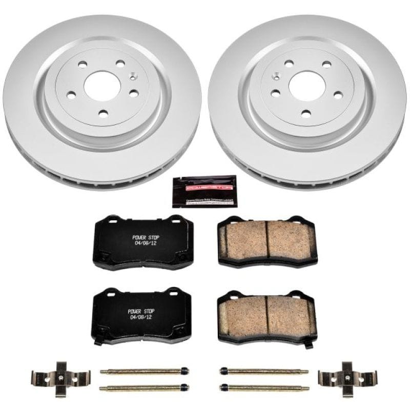 PowerStop — Genuine Geomet Coated Rotor and Low-Dust Ceramic Brake Pad Kit