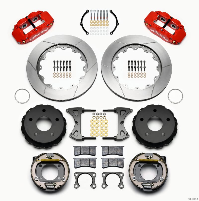 Wilwood — KIT,REAR,DISC/DRUM,BIG FORD,FNSL4R 2.00 OFFSET,5x5.50 BC,14.00 ROTOR,RED