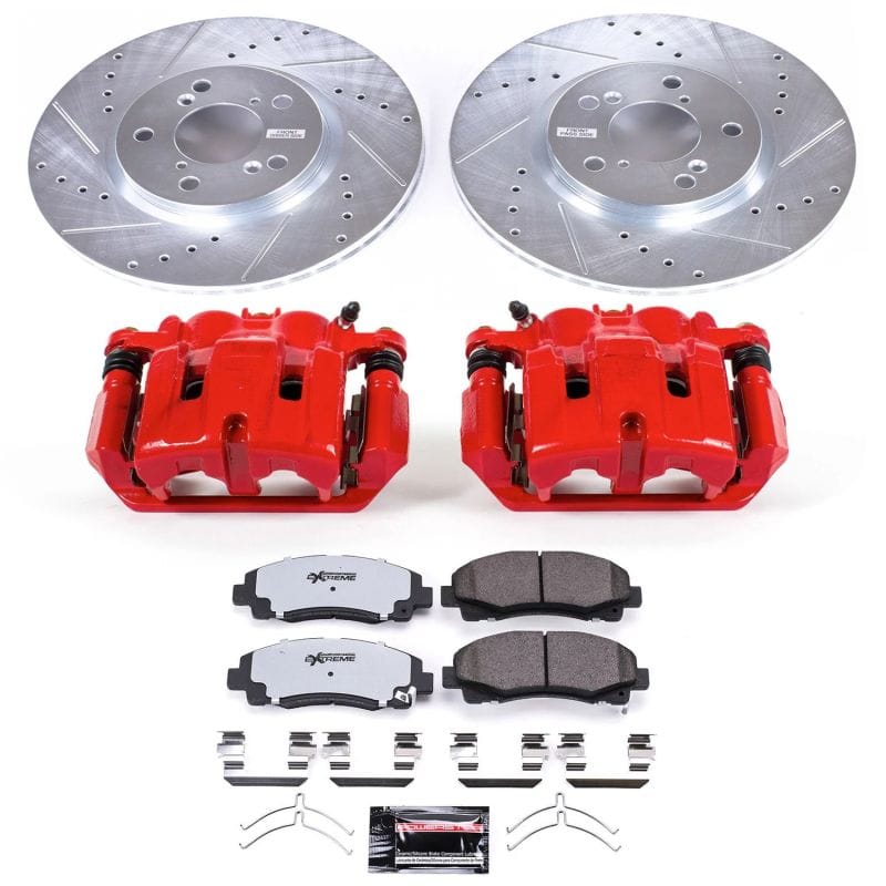 PowerStop — Z36 Truck and SUV Ceramic Brake Pad, Drilled & Slotted Rotor, and Caliper Kit