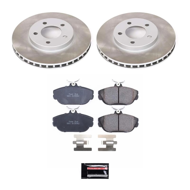 PowerStop — Semi-Coated Rotor and Low-Dust Ceramic Brake Pad Kit