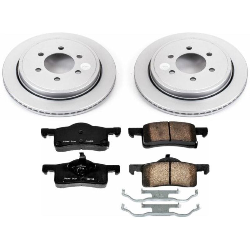 PowerStop — Genuine Geomet Coated Rotor and Low-Dust Ceramic Brake Pad Kit