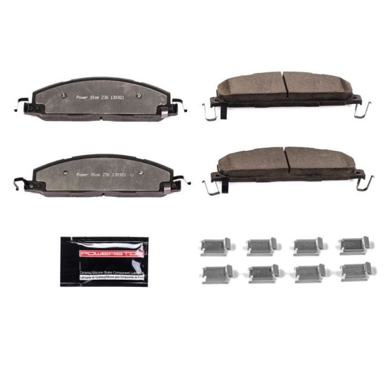 PowerStop — PowerStop - Z36 Truck and SUV Carbon-Fiber Ceramic Brake Pads with Hardware Kit