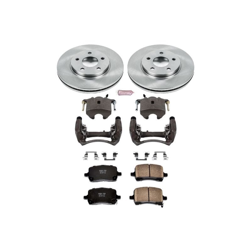 PowerStop — OE Stock Replacement Low-Dust Ceramic Brake Pad, Rotor and Caliper Kit