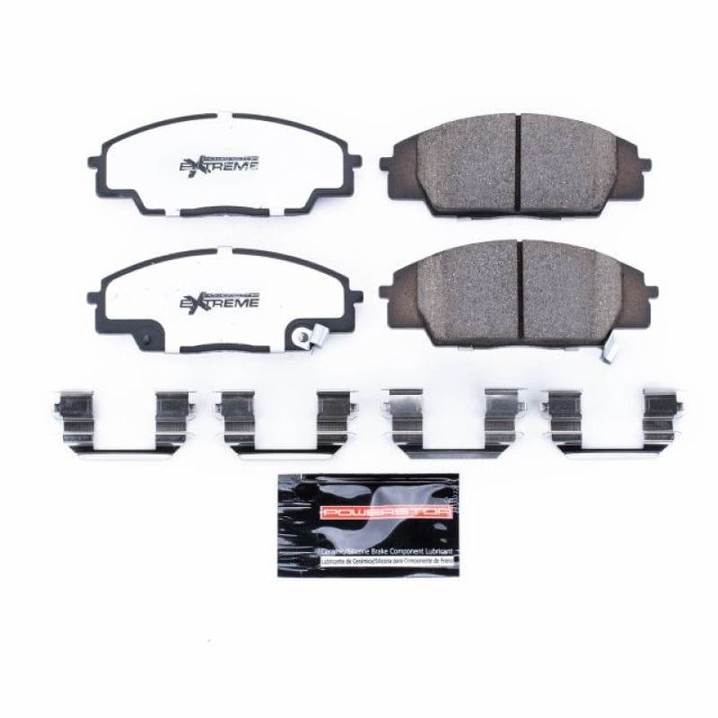PowerStop — PowerStop - Z26 Performance Carbon-Fiber Ceramic Brake Pads with Hardware Kit