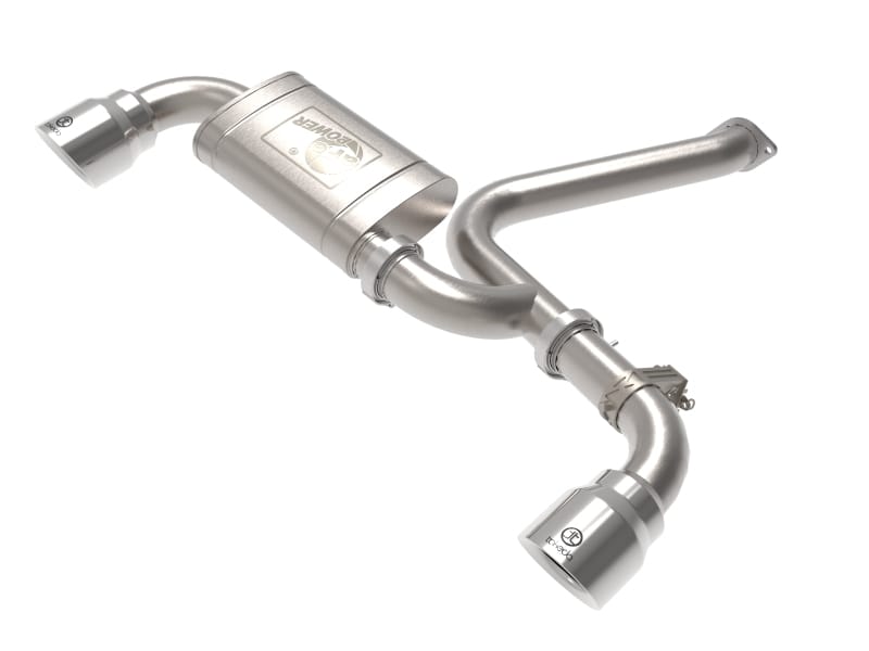 aFe — Takeda 3 IN 304 Stainless Steel Axle-Back Exhaust w/ Polished Tips