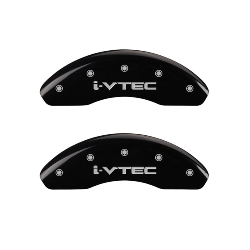 MGP — Set Of 2 Caliper Covers, Engraved Rear: i-Vtec Black Powder Coat Finish