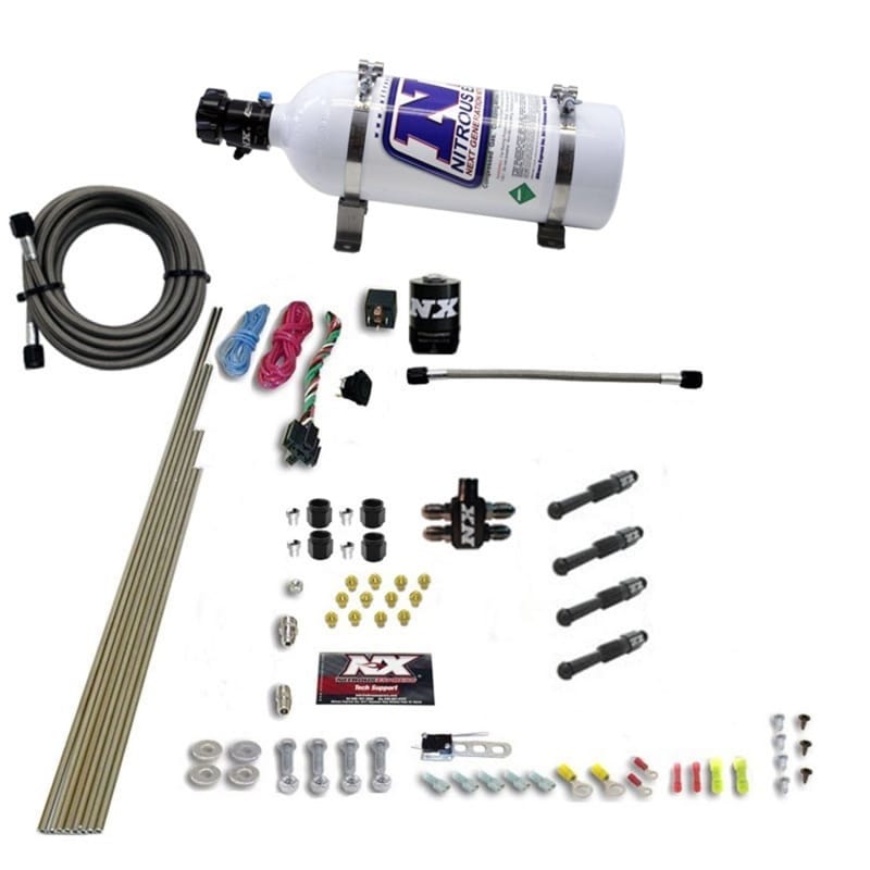 Nitrous Express — DRY DIRECT PORT NITROUS SYSTEM. 4 CYLINDER W/ 5LB BOTTLE
Nitrous Oxide Injection System Kit