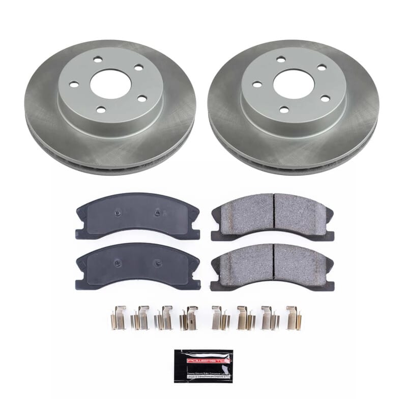 PowerStop — Semi-Coated Rotor and Low-Dust Ceramic Brake Pad Kit