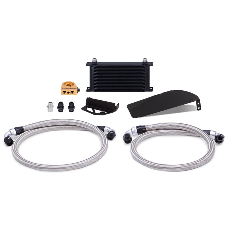 Mishimoto — Oil Cooler Kit, Black, Thermostatic, fits Honda Civic Type R 2017-2021