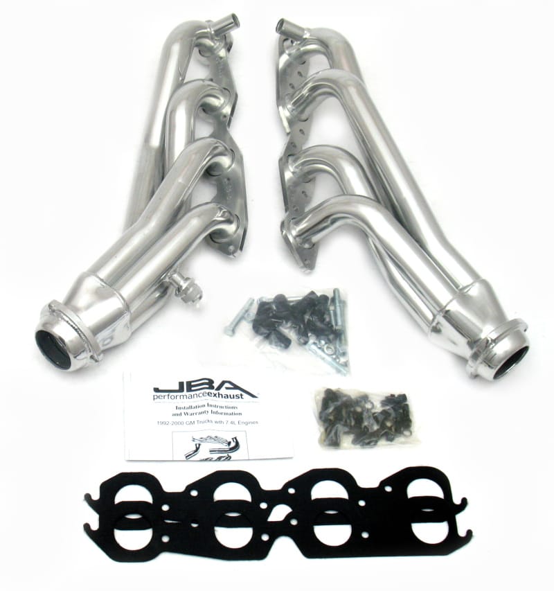 JBA — JBA 96-00 GM Truck 7.4L Vortec w/EGR & A.I.R. 1-3/4in Primary Silver Ctd Cat4Ward Header
Exhaust Header