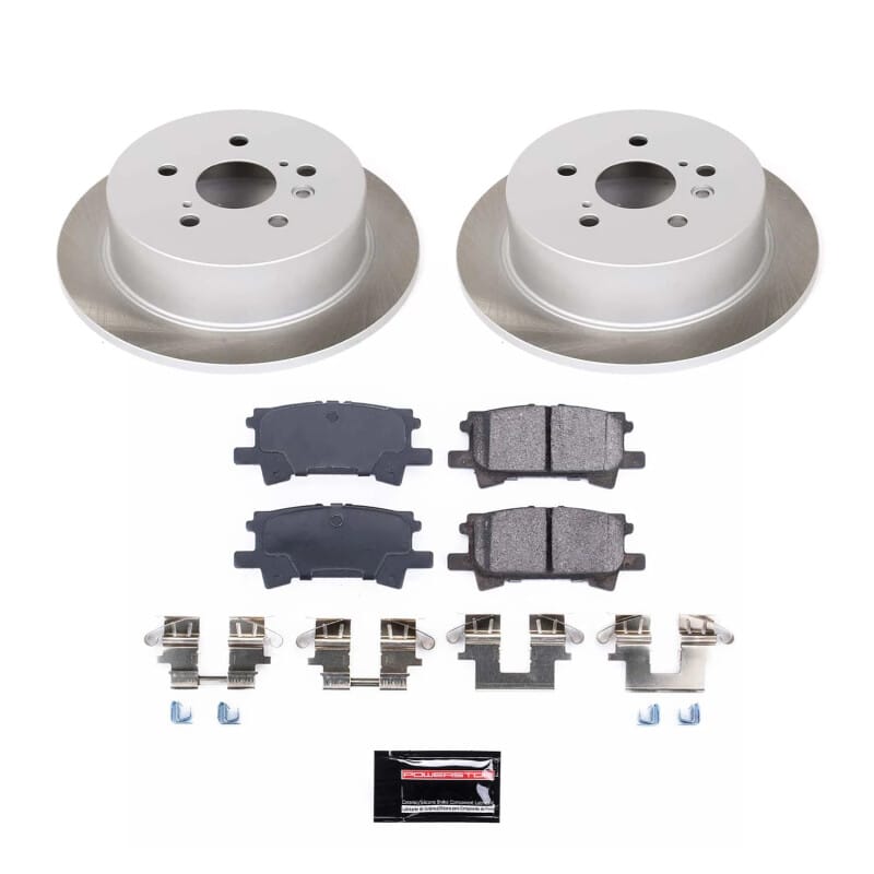 PowerStop — Semi-Coated Rotor and Low-Dust Ceramic Brake Pad Kit