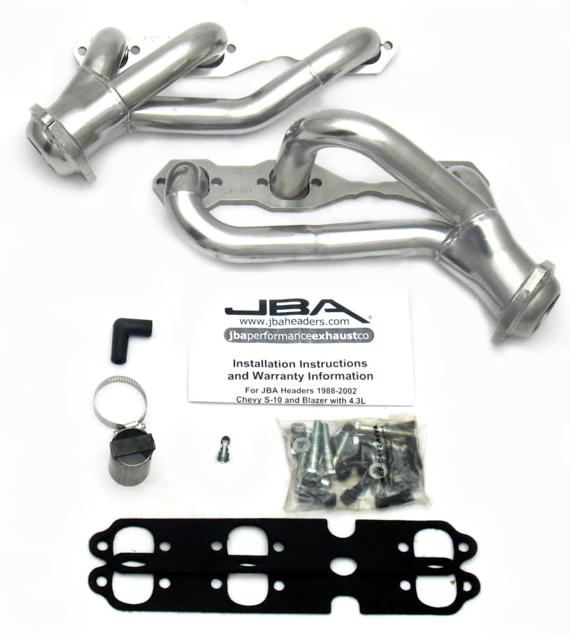 JBA — JBA GM S-Truck 4.3L V6 2WD 1-1/2in Primary Silver Ctd Cat4Ward Header
Exhaust Header