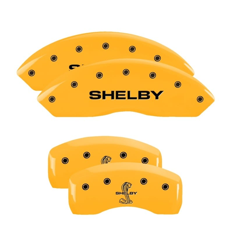 MGP — Set Of 4 Caliper Covers, Engraved Front: Shelby - Engraved Rear: Tiffany Snake Y
