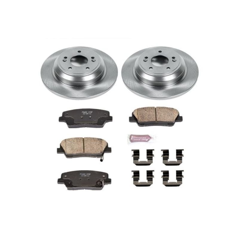 PowerStop — OE Stock Replacement Low-Dust Ceramic Brake Pad and Rotor Kit