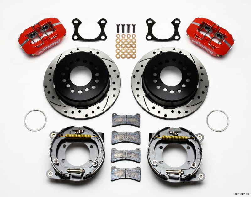 Wilwood — KIT,REAR,DISC/DRUM,BIG FORD,2.36 OFFSET 1PC 11.00,SRP,RED