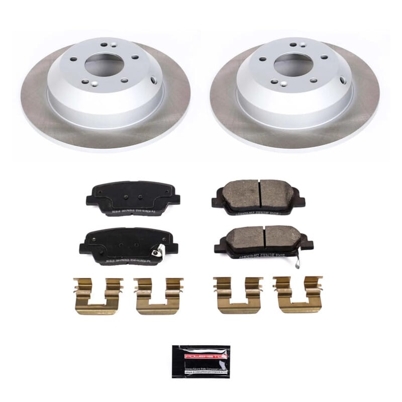 PowerStop — Semi-Coated Rotor and Low-Dust Ceramic Brake Pad Kit