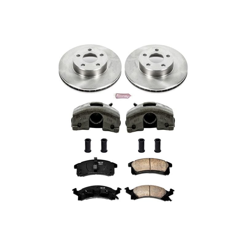 PowerStop — OE Stock Replacement Low-Dust Ceramic Brake Pad, Rotor and Caliper Kit