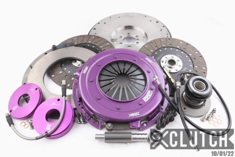 XCLUTCH — Clutch Kit Inc Flywheel + HRB; 10  1/2" Twin Solid Organic Discs