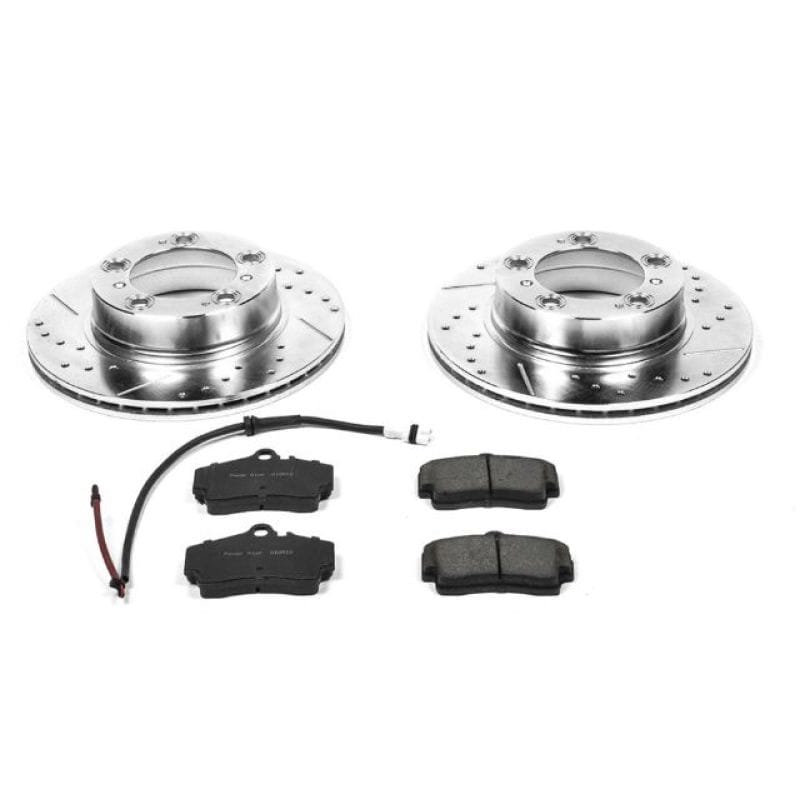 PowerStop — Z23 Daily Driver Carbon-Fiber Ceramic Brake Pad and Drilled & Slotted Rotor Kit