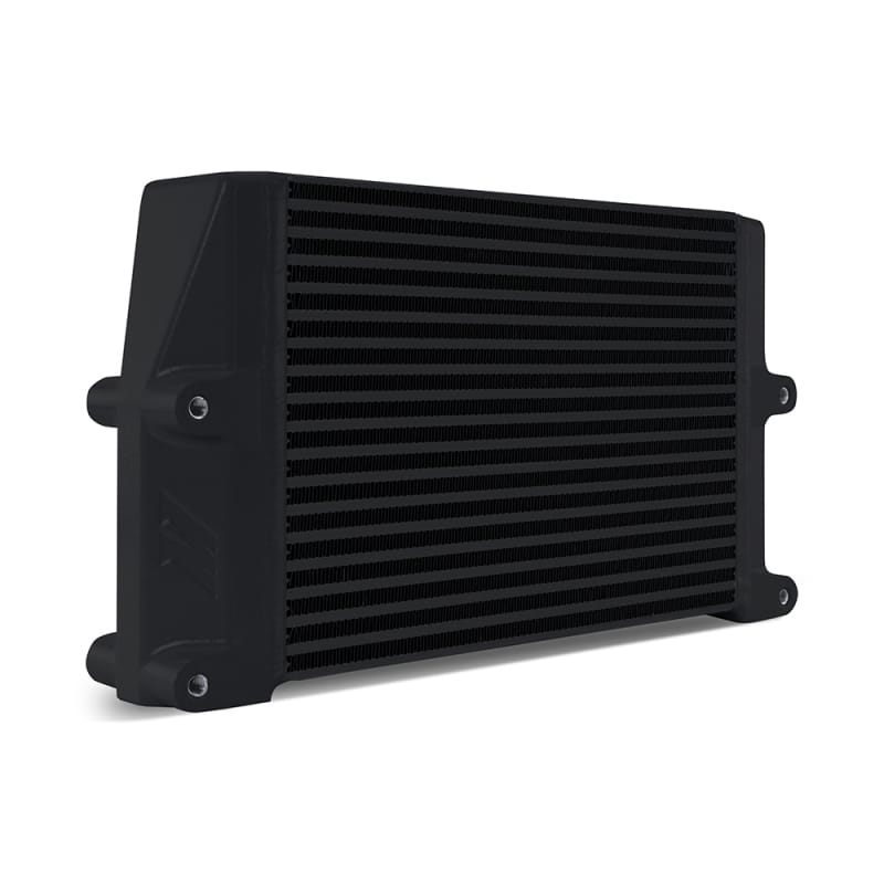 Mishimoto — Universal Oil Cooler, HD Bar-and-Plate, Black, 10" Core, Same-Side Outlets