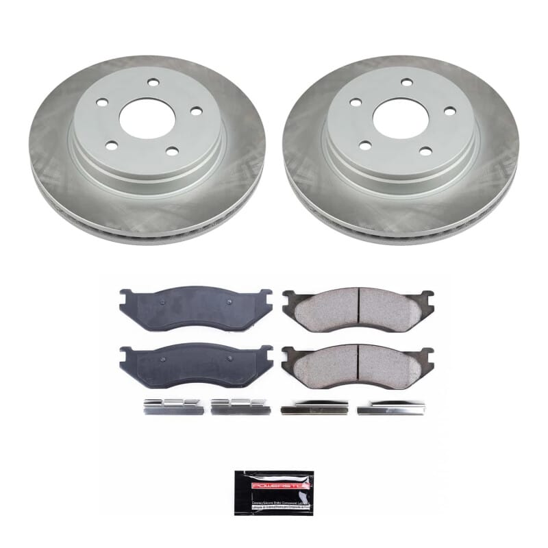 PowerStop — Semi-Coated Rotor and Low-Dust Ceramic Brake Pad Kit