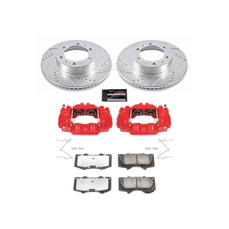 PowerStop — Z36 Truck and SUV Ceramic Brake Pad, Drilled & Slotted Rotor, and Caliper Kit