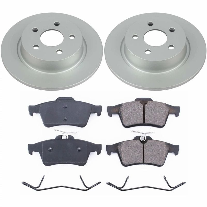 PowerStop — Genuine Geomet Coated Rotor and Low-Dust Ceramic Brake Pad Kit