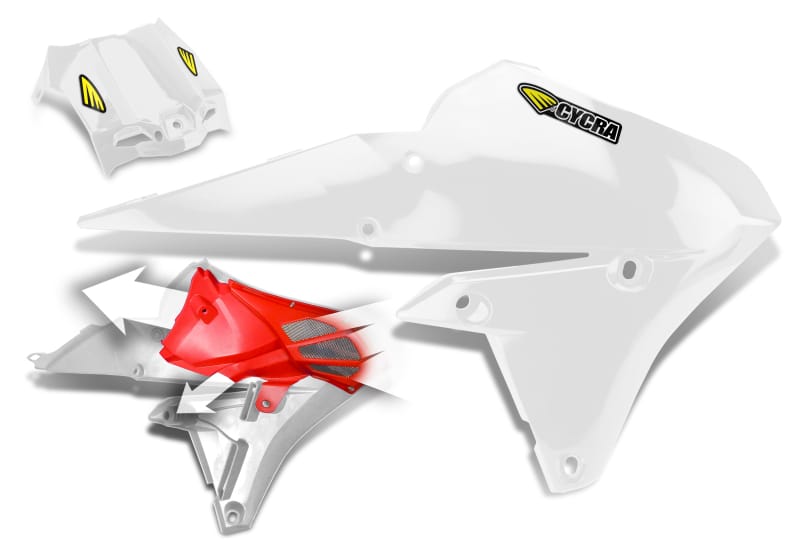 Cycra — Cycra 14-19 Yamaha WR250F-450F/YZ250-450FX Powerflow Radiator Shrouds - White