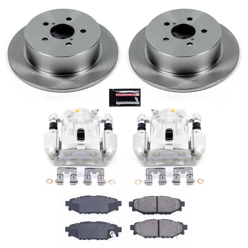 PowerStop — OE Stock Replacement Low-Dust Ceramic Brake Pad, Rotor and Caliper Kit
