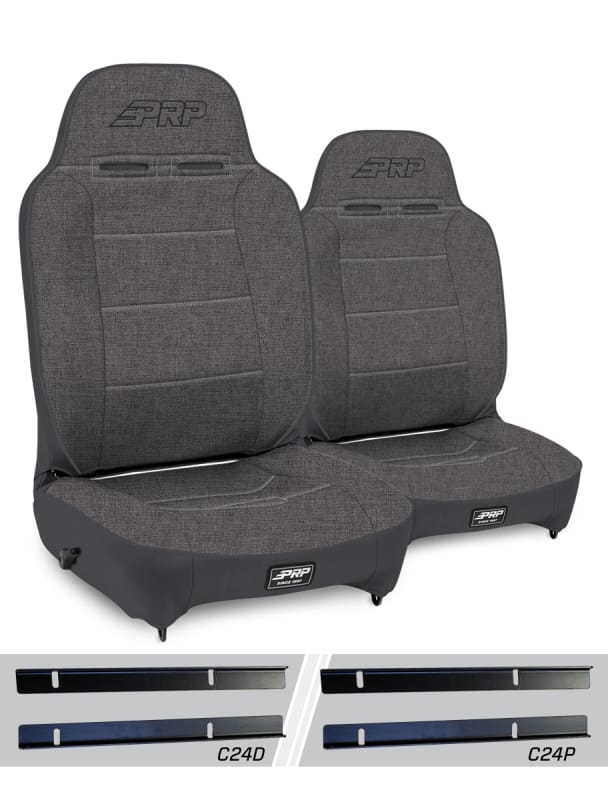 PRP Seats — Enduro High Back Reclining Suspension Seats Kit for 03-06 Jeep Wrangler TJ (Pair