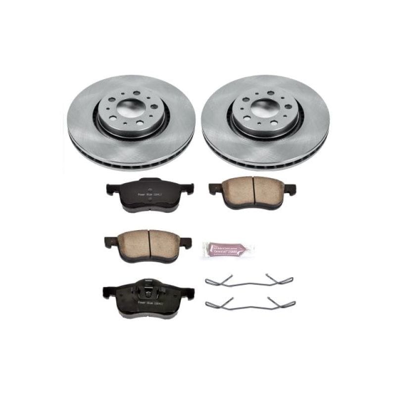 PowerStop — OE Stock Replacement Low-Dust Ceramic Brake Pad and Rotor Kit